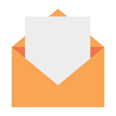 Zarf posta izole simgesi