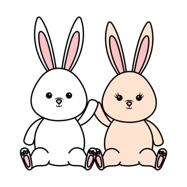 sevimli tavşanlar karakter simgesi