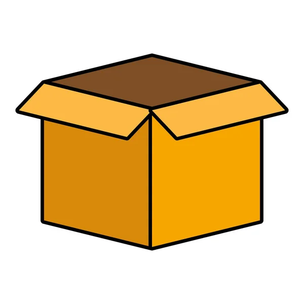 Pudełko karton opakowanie ikona — Wektor stockowy