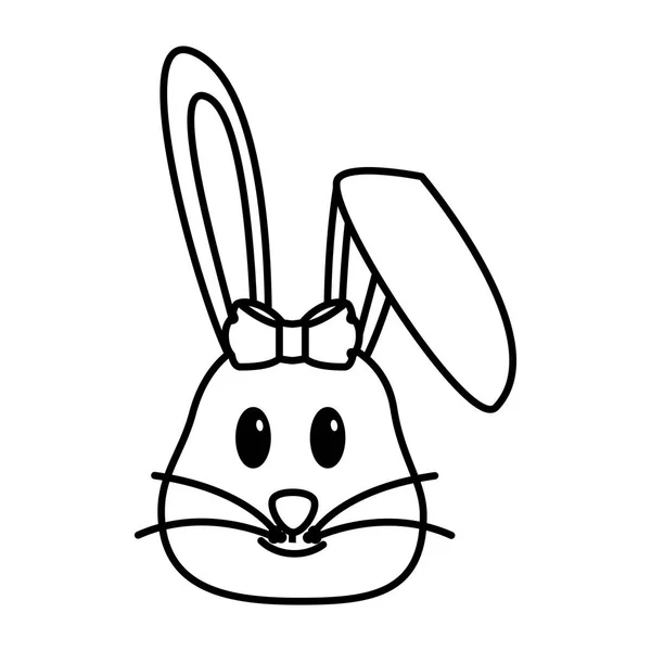 可愛いウサギの顔 — ストックベクタ