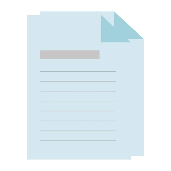 Documents paper isolated icon — Stock Vector