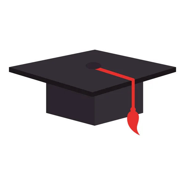 Hat graduation isolated icon — Stock Vector