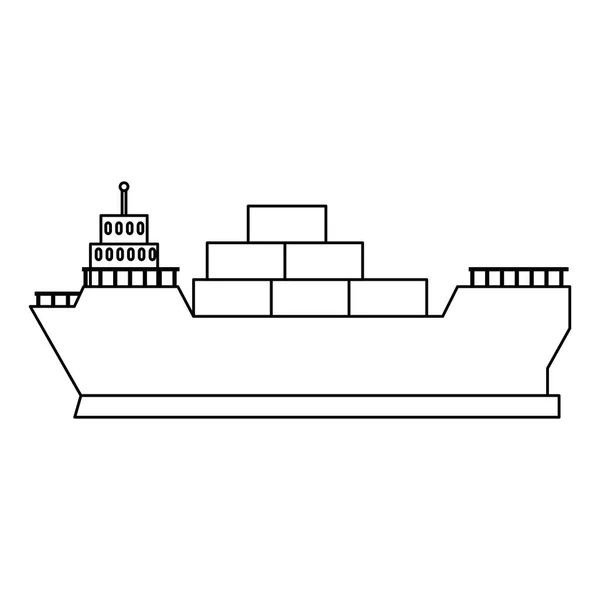 Cargo hajó elkülönített ikon — Stock Vector