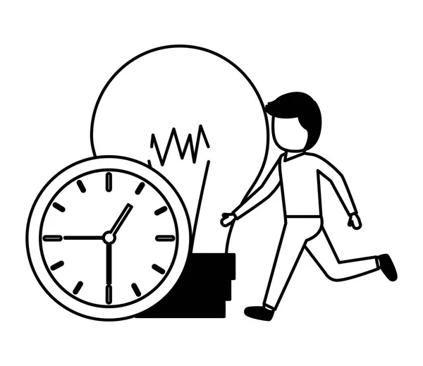 商人时钟时间 — 图库矢量图片