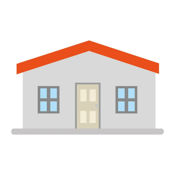 Casa fachada icono frontal — Vector de stock