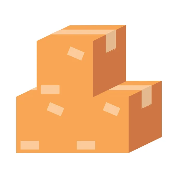 Scatola di scatole di imballaggio pila — Vettoriale Stock