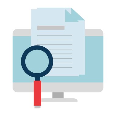 bilgisayar masaüstü Büyüteç ve belge ile