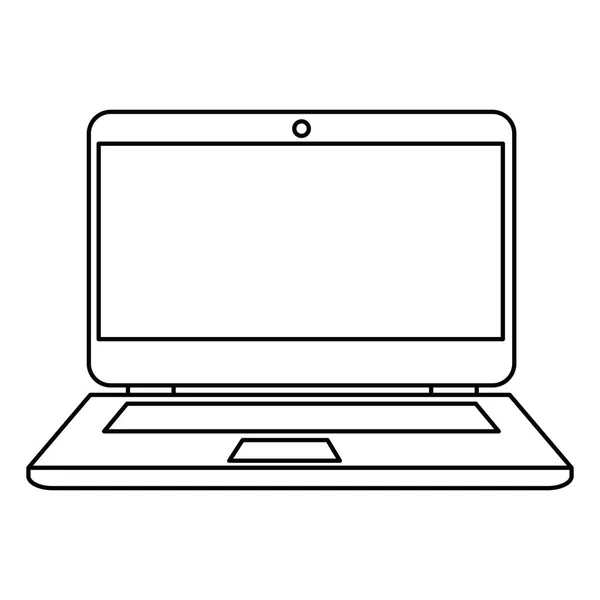 笔记本计算机孤立的图标 — 图库矢量图片