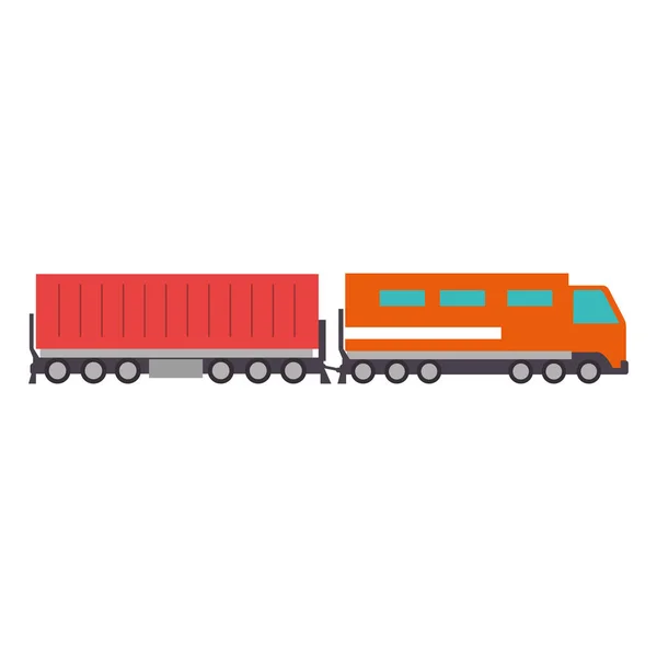 Teherszállító vasúti logisztikai szolgáltatás — Stock Vector