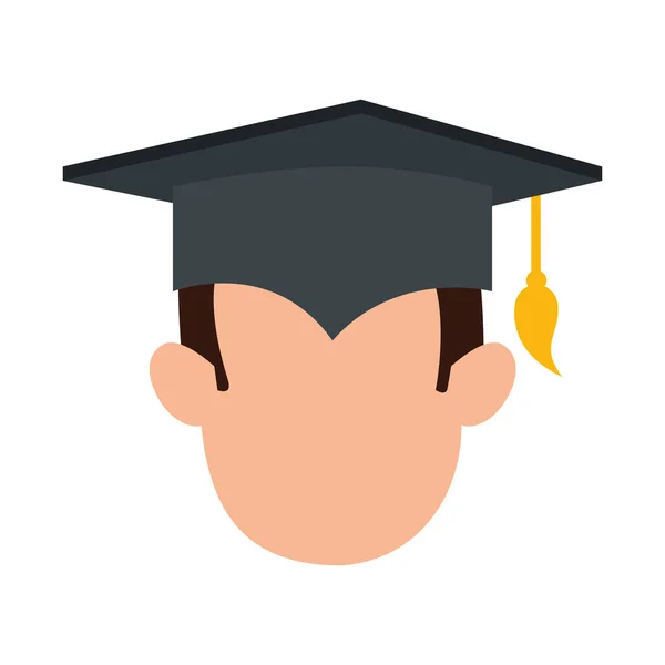 Μαθητής αποφοιτήσει κεφάλι avatar χαρακτήρων — Διανυσματικό Αρχείο
