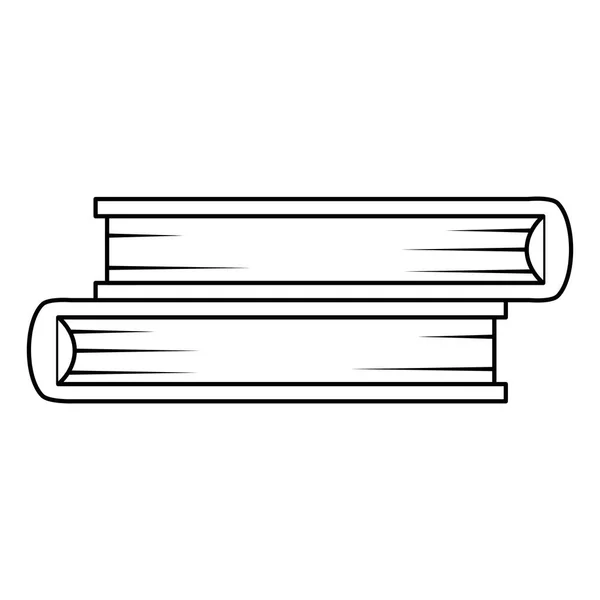 Stapeltextböcker isolerad ikon — Stock vektor