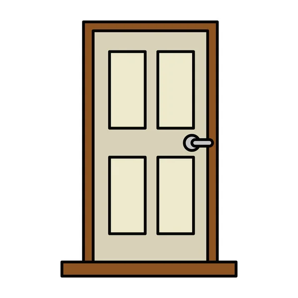 Room door isolated icon — стоковый вектор