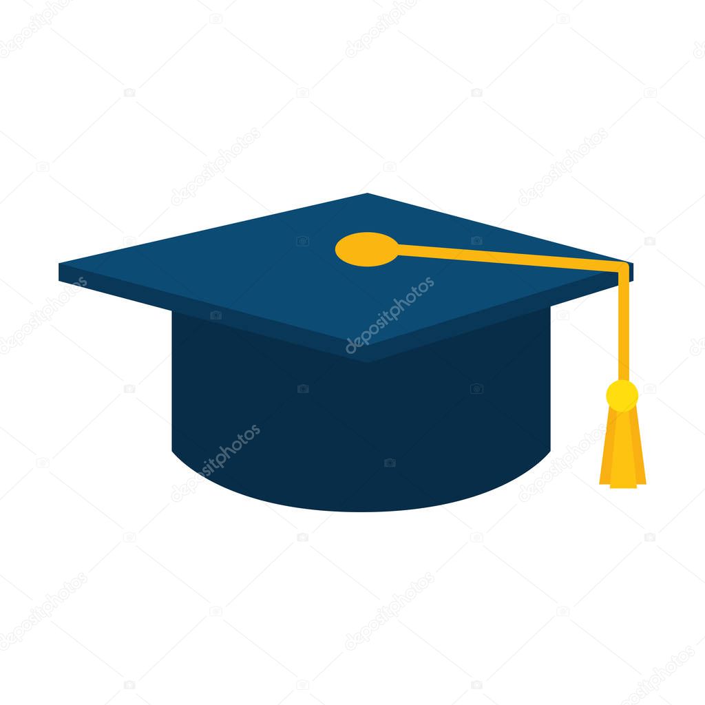 graduation hat isolated icon