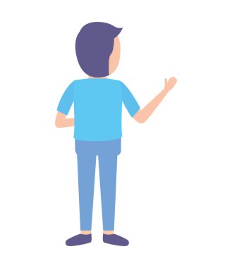 Arkadan Görünüm adam ayakta