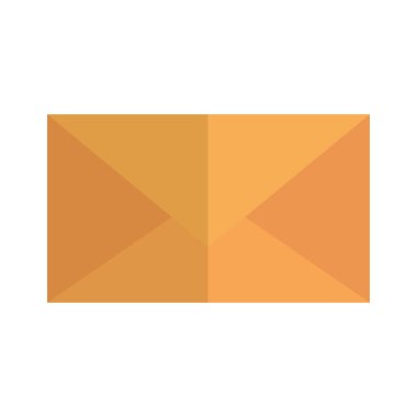 Zarf posta izole simgesi