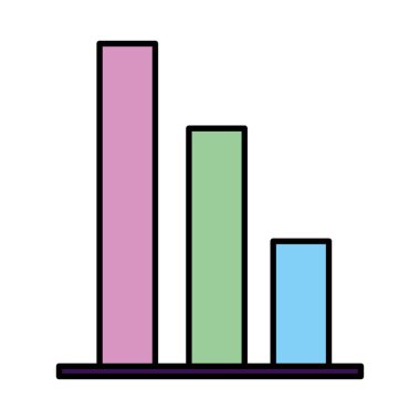 istatistik barlar izole simgesi