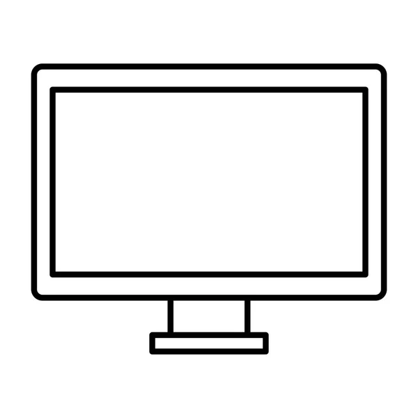 Ordinateur de bureau icône isolée — Image vectorielle