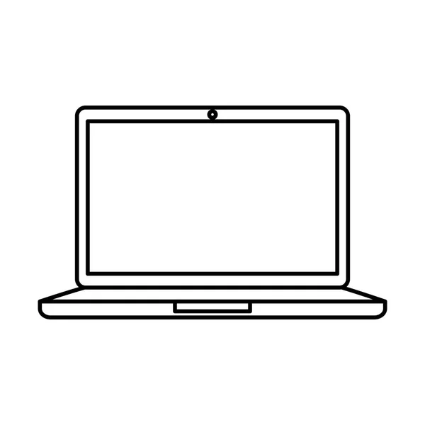 Laptop computer isolated icon — Stock Vector