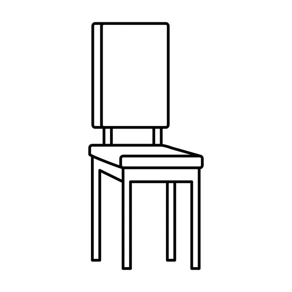 Silla de madera aislado icono — Vector de stock