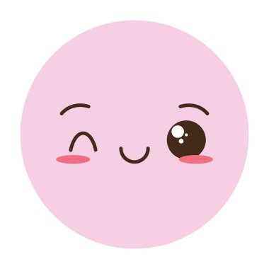 Kawaii emoji karikatür yüz