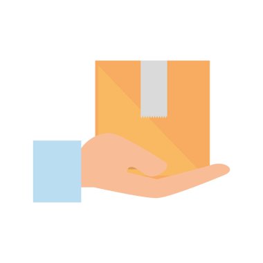 kutu karton teslim hizmeti ile insan el