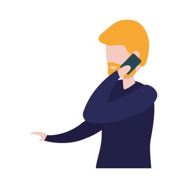 adam akıllı telefon avatar karakter ile