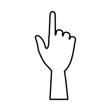 el insan dizin izole simgesi