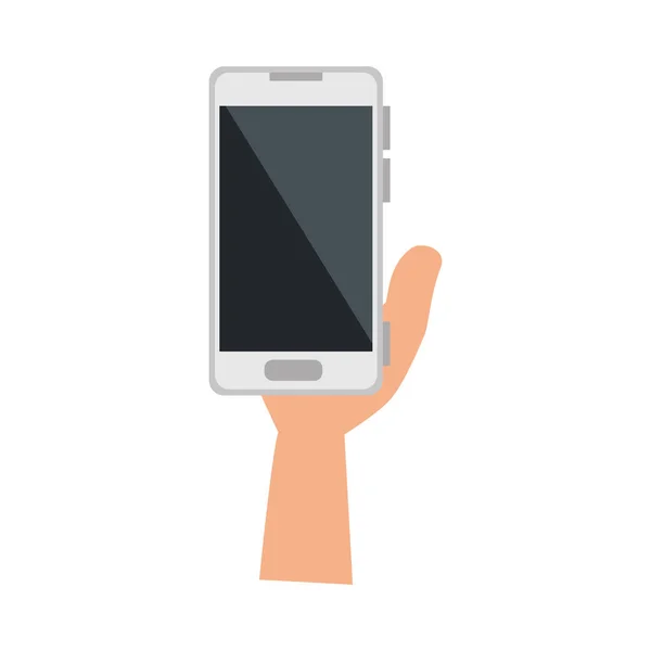 Main à l'aide d'un smartphone — Image vectorielle