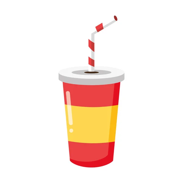 Taza desechable de soda — Vector de stock