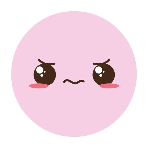 Cara de desenho animado de emoji kawaii —  Vetores de Stock