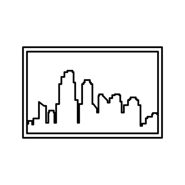 Fönster med utsikt över stadsbilden — Stock vektor