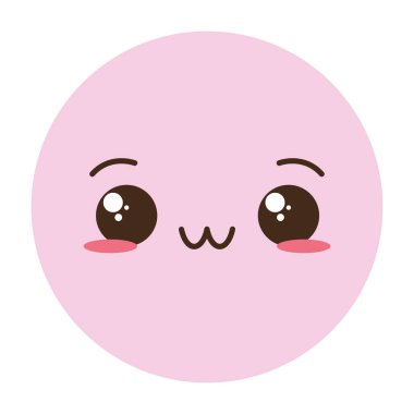 Kawaii emoji karikatür yüz