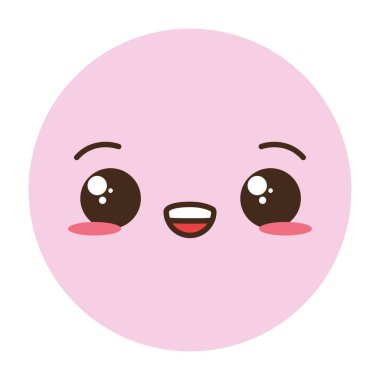Kawaii emoji karikatür yüz