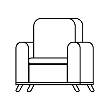 kanepe oturma izole simgesi