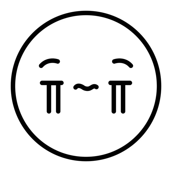 Visage emoji kawaii — Image vectorielle