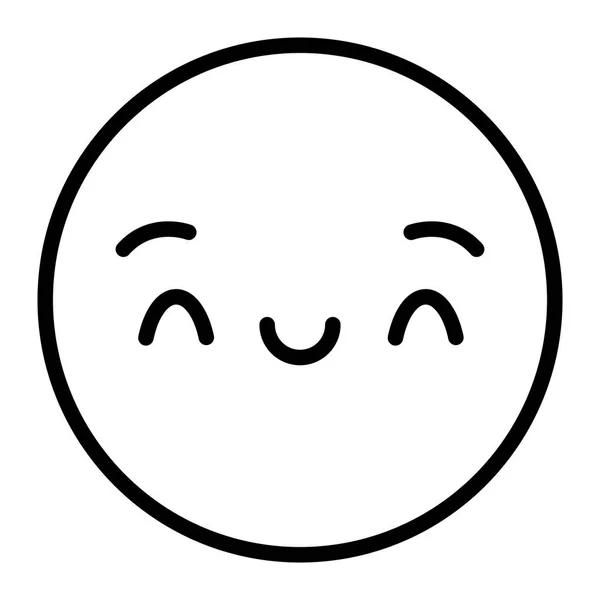 Kawaii emoji cara — Vector de stock