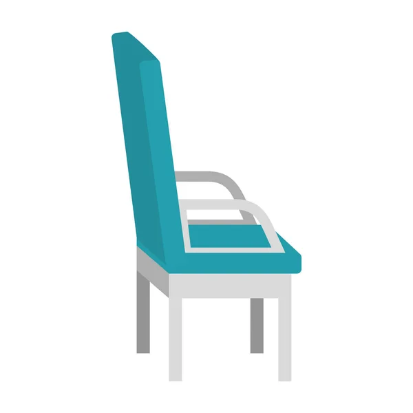 Fából készült szék elszigetelt ikon — Stock Vector