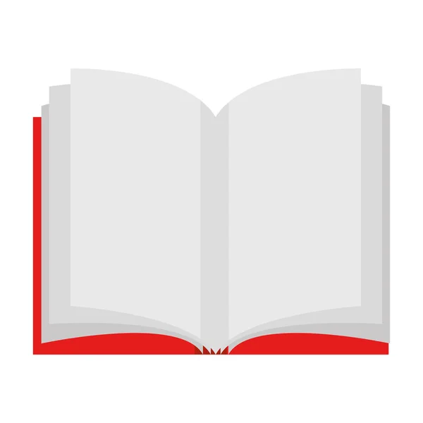 Szöveg book nyitott elszigetelt ikon — Stock Vector