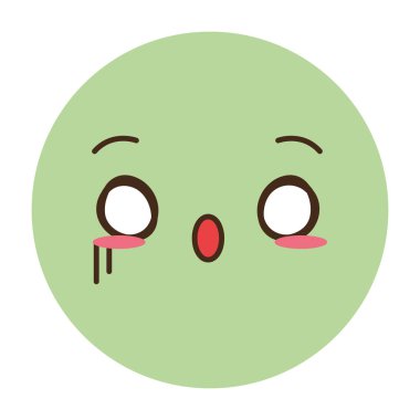Kawaii emoji karikatür yüz