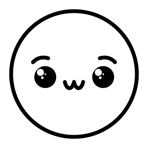 Kawaii emoji face — стоковий вектор