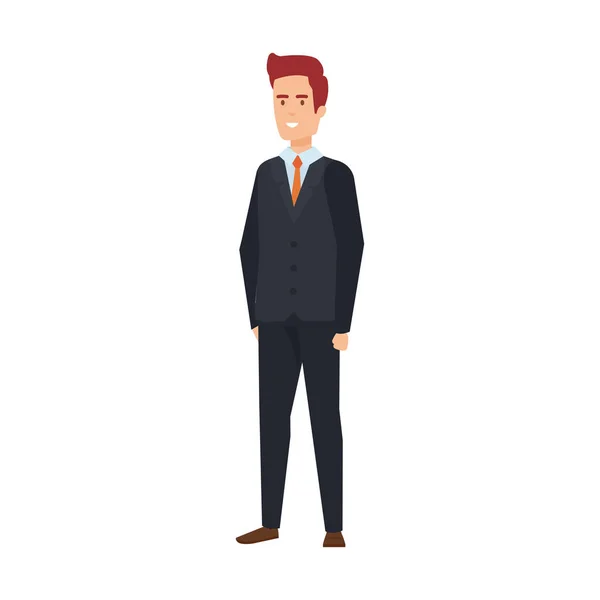 Elegante zakenman avatar karakter — Stockvector