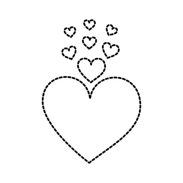 Coeur amour romance passion décoration — Image vectorielle