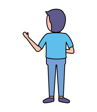 Arkadan Görünüm adam ayakta