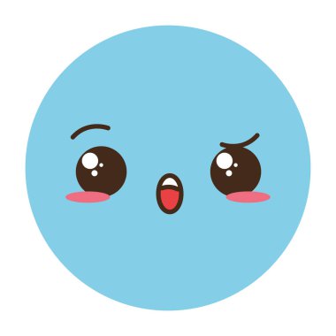 Kawaii emoji karikatür yüz