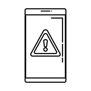 Uyarı simgesi ile Smartphone