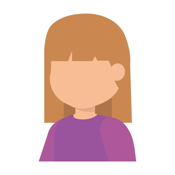 Hermoso personaje niña — Vector de stock