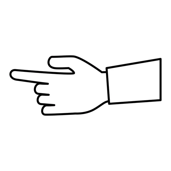 Geïsoleerde handpictogram menselijke index — Stockvector