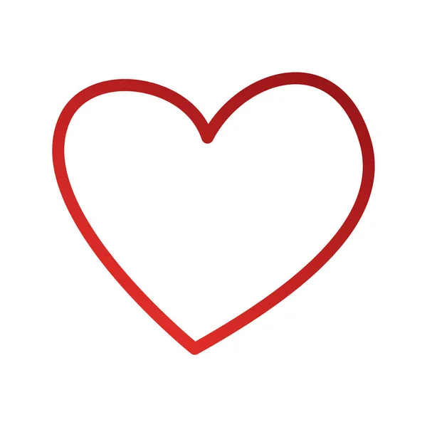 Coeur amour romance passion sentiment doux icône — Image vectorielle