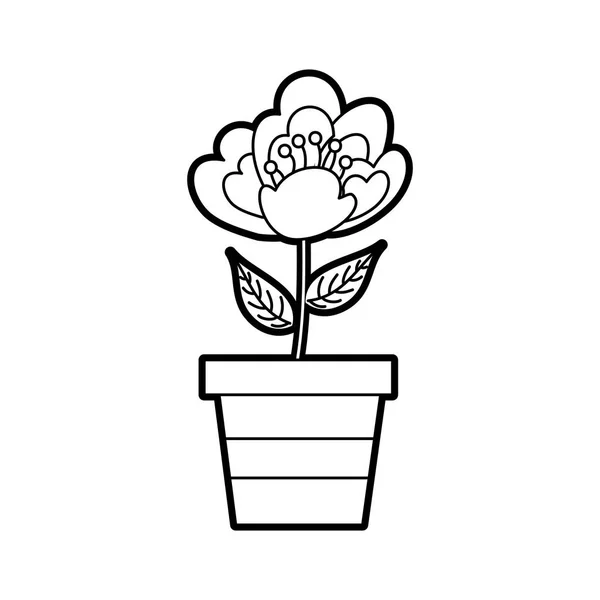 Flor de cereja em vaso natureza flor delicada imagem — Vetor de Stock