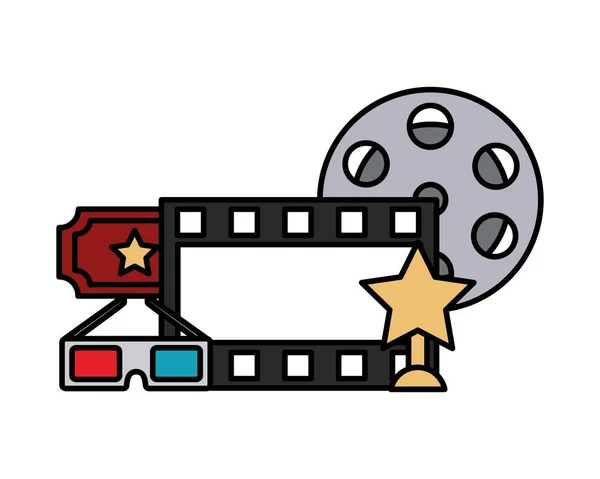 Film set objects icon — Stock Vector